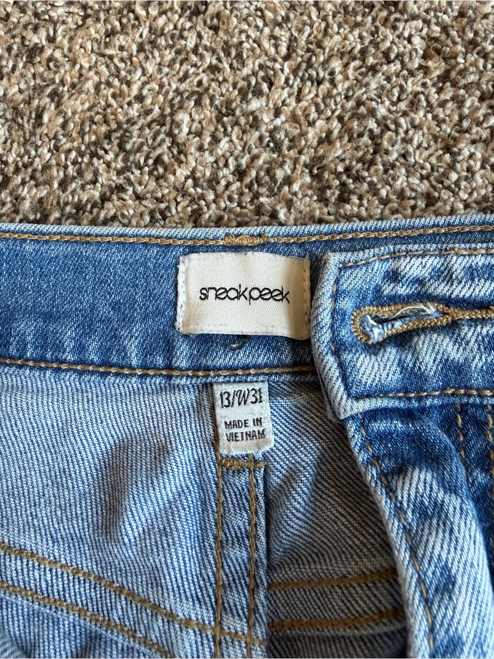 Sneak Peek Light Blue Straight Leg Jeans